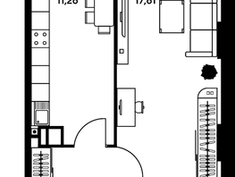 Продается 1-комнатная квартира ЖК Гринсайд, 3.1-3.4, 45.1  м², 9390000 рублей