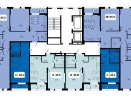 Продается 1-комнатная квартира ЖК Норд-Премьер, корпус 17, 35.9  м², 4720850 рублей