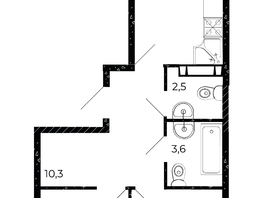 Продается 3-комнатная квартира ЖК Флора, литера 3.1, 64.3  м², 8037500 рублей