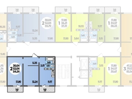 Продается 2-комнатная квартира ЖК Суворовский, литера 5, 54.24  м², 7060367 рублей