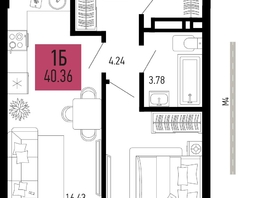 Продается 1-комнатная квартира ЖК СТОЛИЦЫНО, литер 1.1, 40.36  м², 5529320 рублей