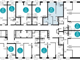 Продается 2-комнатная квартира ЖК 1799, литера 2.1, 43.47  м², 9685116 рублей