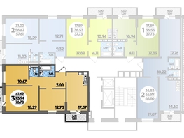 Продается 3-комнатная квартира ЖК Суворовский, литера 01, 76.78  м², 9228956 рублей