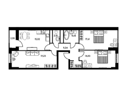Продается 3-комнатная квартира ЖК Культура, дом 2, 84.23  м², 13080000 рублей