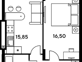 Продается 2-комнатная квартира ЖК Сезоны, 47.4  м², 6555000 рублей