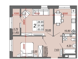 Продается 2-комнатная квартира ЖК Frame (Фрейм), 11В, 62  м², 9920000 рублей