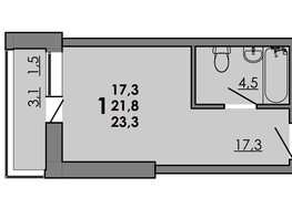 Продается Студия ЖК Gray (Грэй), кв-л 11-3, 23.3  м², 3425100 рублей