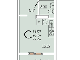 Продается Студия ЖК Frame (Фрейм), 11А, 22.36  м², 4438460 рублей