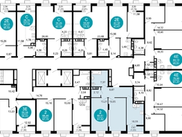 Продается 2-комнатная квартира ЖК 1799, литера 2.1, 61.82  м², 11387244 рублей