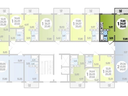 Продается 1-комнатная квартира ЖК Платовский, литер 13, 35.65  м², 4313650 рублей