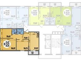 Продается 3-комнатная квартира ЖК Суворовский, литера 02, 76.78  м², 8376140 рублей