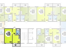 Продается 1-комнатная квартира ЖК Суворовский, литера 1, 36.4  м², 4484480 рублей