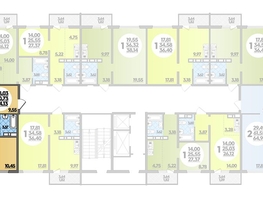 Продается 3-комнатная квартира ЖК Суворовский, литера 1, 64.13  м², 7131255 рублей