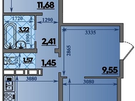 Продается 2-комнатная квартира ЖК Суворовский, литера 1, 64.95  м², 7378320 рублей