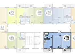 Продается 2-комнатная квартира ЖК Суворовский, литера 1, 54.97  м², 6629382 рублей