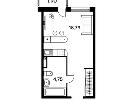 Продается Студия ЖК Малина Парк, дом 1, 25.95  м², 4110000 рублей