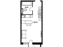 Продается Студия ЖК Малина Парк, дом 2, 24.31  м², 3520000 рублей