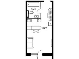 Продается Студия ЖК Малина Парк, дом 2, 24.34  м², 3530000 рублей