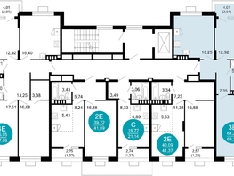 Продается 2-комнатная квартира ЖК 1799, литера 2.2, 63.23  м², 13126548 рублей