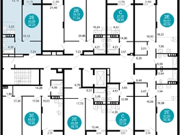 Продается 2-комнатная квартира ЖК 1799, литера 2.1, 44.23 м², 9920789 рублей