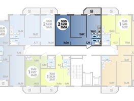 Продается 2-комнатная квартира ЖК Суворовский, литера 23, 55.53  м², 6535881 рублей