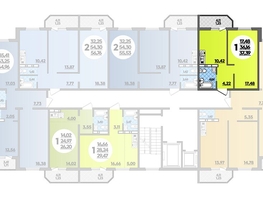 Продается 1-комнатная квартира ЖК Суворовский, литера 23, 37.39  м², 4322284 рублей