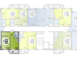 Продается 1-комнатная квартира ЖК Суворовский, литера 23, 37.31  м², 4238416 рублей