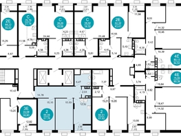 Продается 2-комнатная квартира ЖК 1799, литера 2.1, 67.7  м², 12104760 рублей