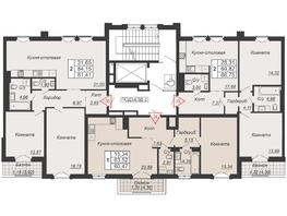 Продается 2-комнатная квартира ЖК Дом-резиденция Собрание, 66.75 м², 45723750 рублей
