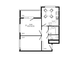Продается 2-комнатная квартира ЖК ПРИТЯЖЕНИЕ, литер 3, 62.25 м², 7968000 рублей