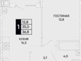 Продается 1-комнатная квартира Левобережная ул, 37 м², 5500000 рублей