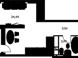 Продается Студия ЖК Культура, дом 1, 35.67  м², 6350000 рублей