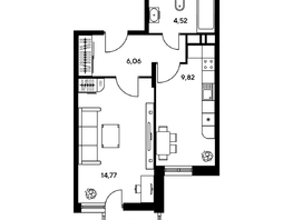 Продается 1-комнатная квартира ЖК Гринсайд, 5.1-5.5, 36.59 м², 4890000 рублей