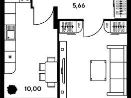 Продается 1-комнатная квартира ЖК Гринсайд, 5.1-5.5, 36.83  м², 4920000 рублей