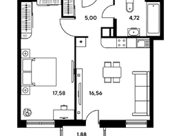 Продается Студия ЖК Гринсайд, 5.1-5.5, 32.71 м², 4550000 рублей