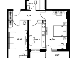 Продается 2-комнатная квартира ЖК Гринсайд, 5.1-5.5, 53.6 м², 8550000 рублей