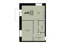 Продается 2-комнатная квартира ЖК Botanika (Ботаника), дом 1, 51.6 м², 7482000 рублей
