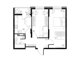 Продается 2-комнатная квартира ЖК Панорама на Театральном, литера 1, 55  м², 7755000 рублей