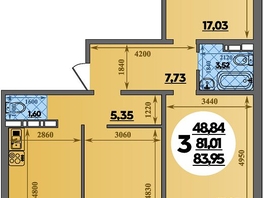 Продается 3-комнатная квартира ЖК Суворовский, литера 23, 83.95 м², 8504135 рублей