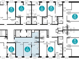 Продается 2-комнатная квартира ЖК 1799, литера 2.3, 67.68 м², 11983964 рублей