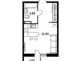 Продается Студия ЖК Малина Парк, дом 1, 27.2  м², 4780000 рублей