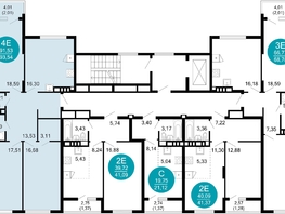 Продается 3-комнатная квартира ЖК 1799, литера 2.2, 93.54  м², 18805376 рублей
