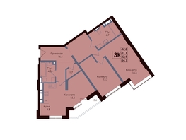 Продается 3-комнатная квартира ЖК ACADEMIA (Академия), 82.9  м², 12186300 рублей