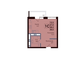 Продается Студия ЖК ACADEMIA (Академия), 28.3  м², 4796850 рублей