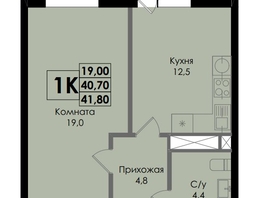 Продается 1-комнатная квартира ЖК Botanika (Ботаника), дом 1, 41.8  м², 8192800 рублей