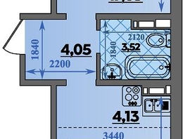 Продается 2-комнатная квартира ЖК Суворовский, литера 23, 43.04  м², 5638479 рублей