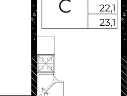 Продается Студия ЖК Флора, литера 3.1, 23.1  м², 4788630 рублей