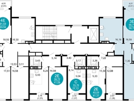 Продается 2-комнатная квартира ЖК 1799, литера 2.2, 68.78  м², 14572508 рублей