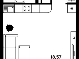 Продается Студия ЖК Гринсайд, 5.1-5.5, 28.84  м², 4040000 рублей