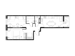 Продается 3-комнатная квартира ЖК Панорама на Театральном, литера 1, 58.9  м², 8045740 рублей